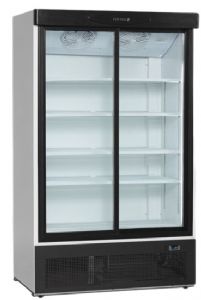 Réfrigérateur vitré à 2 portes coulissantes - 660L