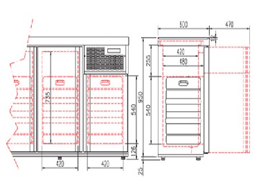 Refroidisseur de barils avec 3 portes vitrees