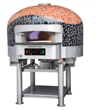 Rotary hybrid oven 10pizza Ø30cm mosaic cupola - MORELLO FORNI -  FGRi130-CM. - Restoconcept.com