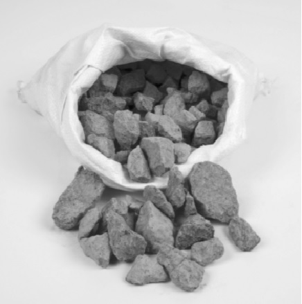 Sac pierre volcanique