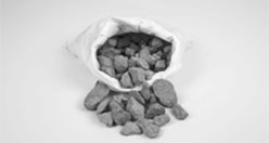 sac pierre volcanique