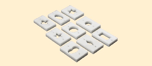 Set 9 empreintes rondes