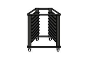 Support 6 glissières porte-plateau et roulettes