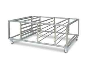 Support avec glissières sur roulettes pour 1 four