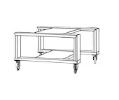 Support en acier inox + Roues, HENERGO HV50