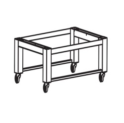 Support en inox sur roulettes