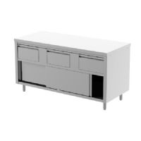 Table armoire 1800 X 600 X 890 mm portes coulissantes et tiroirs