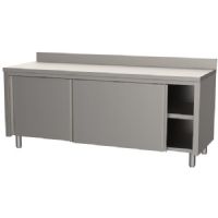 Table armoire basic 1400 x 700 x 850 mm portes coulissantes