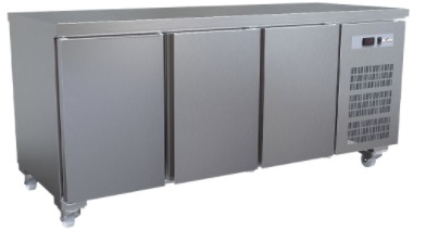 Table frigorifique, ventilé, GN 1/1, sur roues