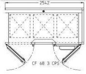 Table Inox Centrale Largeur 1200mm Prof 700mm