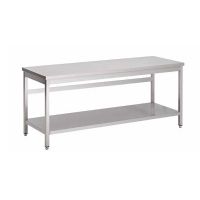Table Inox Centrale Largeur 1800mm Prof 600mm