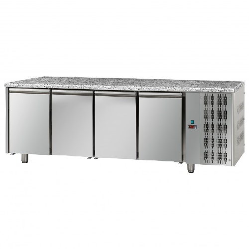 Table Réfrigérée 600x400 4 Portes-Dessus Granit