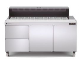 Table réfrigérée froide avec 3 Portes Pleines