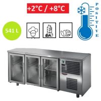 Table réfrigérée INOX 3 portes vitrées 335x460mm