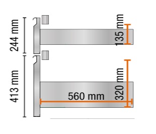 Tiroirs réfrigérée en inox (1/3+2/3)