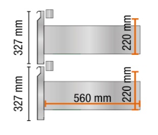 Tiroirs réfrigérées en inox (2x1/2)