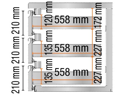 TIROIRS RÉFRIGÉRÉS 3x1/3 EN Inox