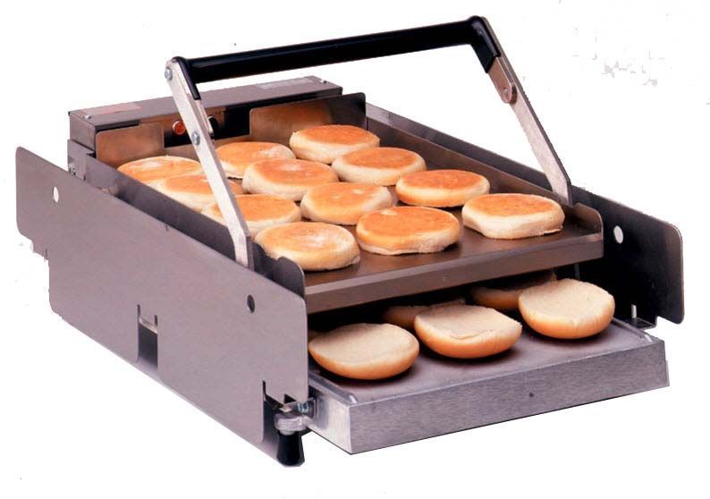 Toaster de contact pour petits pains 2 parties