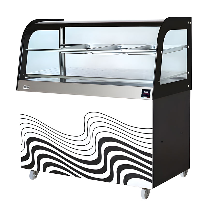 Verre courbé meuble noir blanc