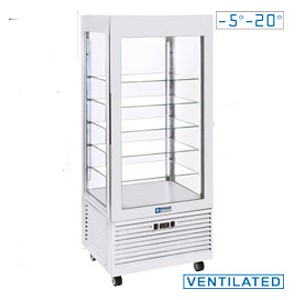 Vitrine 4 Faces Negative 5 Etageres Blanche Diamond Restauration Professionnelle Inn Vb W5 Restoconcept Com