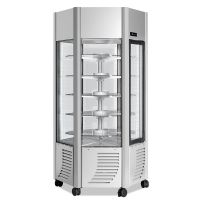 Vitrine 6 faces Négative 5 Plateaux Rotatifs