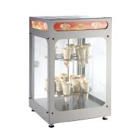 Vitrine chauffante rotative pour cônes à pizza