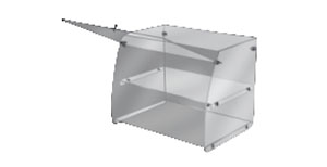 VITRINE D'AFFICHAGE DE PORTE 2 ÉTAGÈRES