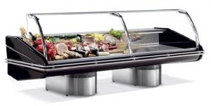 Vitrine d'angle fermé 45°