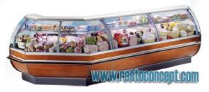 Vitrine d'angle ouvert 45°