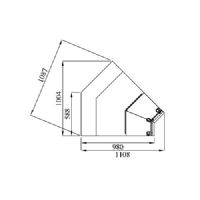 Vitrine de coin réfrigérée 45° BALI