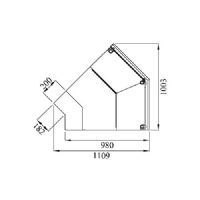 Vitrine de coin réfrigérée 45° BALI