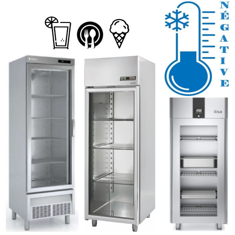 Vitrine de congélation Inox 1 porte