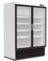 Vitrine Gourmet Blanc 2 portes vitrées positive