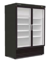 Vitrine Gourmet Noir 2 portes vitrées négative