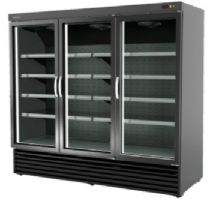Vitrine Gourmet Noir 3 portes vitrées positive