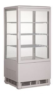 Mini vitrine réfrigérée 4 faces vitrées 78 L