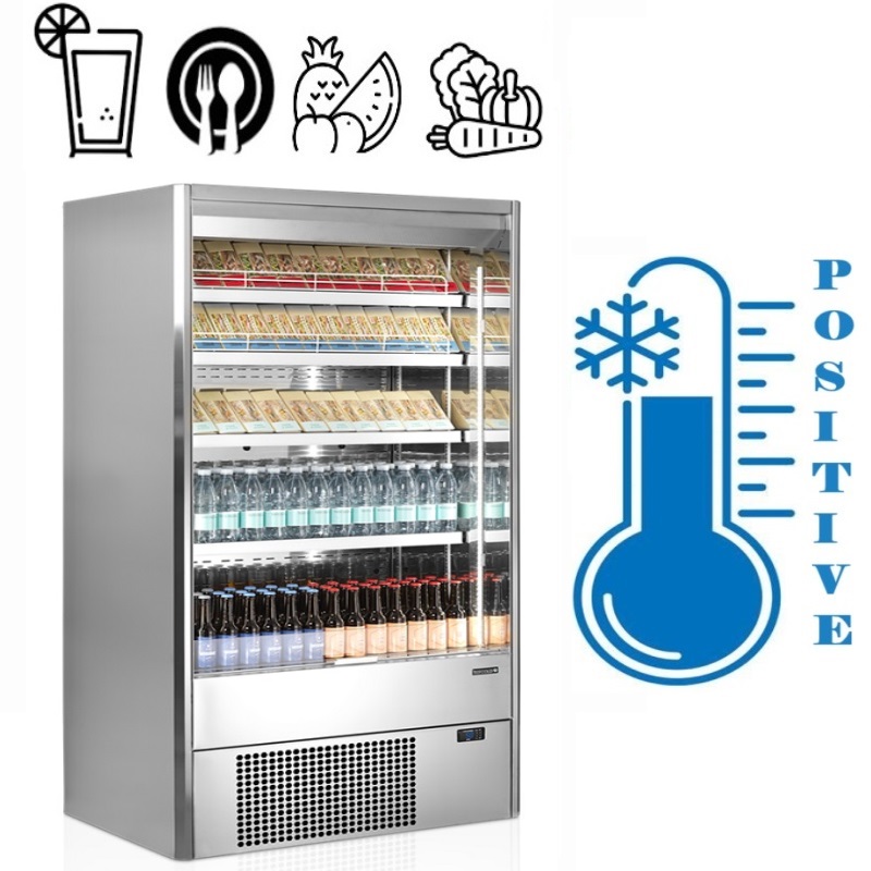 Vitrine réfrigérée verticale INOX libre service