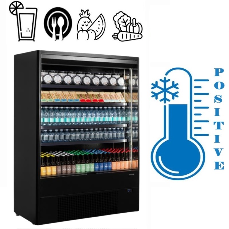 Vitrine réfrigérée verticale NOIR libre service