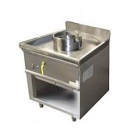 Wok asiatique Gaz à poser 1 Brûleur Turbo Ø290mm