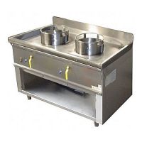 Wok asiatique Gaz à poser 2 Brûleurs Turbo Ø290mm